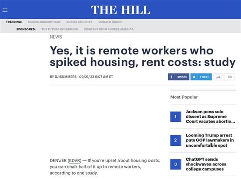 Yes, it is remote workers who spiked housing, rent costs